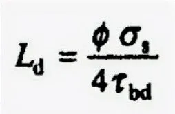 Development length calculated