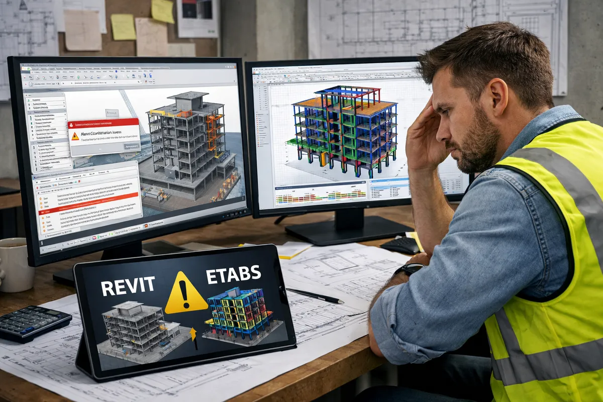 Challenges Civil Engineers Face During Model Coordination Between Revit Structure and ETABS
